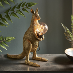 Merano Andria Vintage Gold Paint and Matt Black Kangaroo Table Lamp - Size: 15.5 x 40 x 46.5cm - Wilko - thumbnail 3