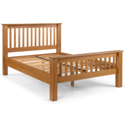 Julian Bowen Amsterdam Double Oak High Foot End Bed Frame - Wood - Wilko - thumbnail 3