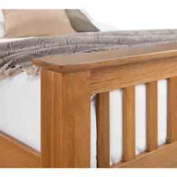 Julian Bowen Amsterdam Double Oak High Foot End Bed Frame - Wood - Wilko - thumbnail 7