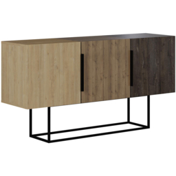 Decortie Tontini Oak Effect and Dark Coffee Console Sideboard Unit - Size: 79.5  x 150.0  x 44.5 cm - Multi - Wilko - thumbnail 3