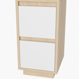 Living and Home 2 Drawer Light Wood and White Bedside Table - Natural - Wilko - thumbnail 7