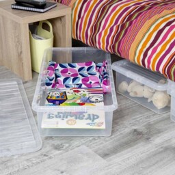 Wham 42L Crystal Storage Box with Lid 5 Pack - Wilko - thumbnail 3
