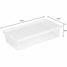 Wham 42L Crystal Storage Box with Lid 5 Pack - Wilko - thumbnail 7