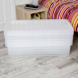 Wham 42L Crystal Storage Box with Lid 5 Pack - Wilko - thumbnail 6