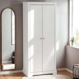 Seconique Stratford 2 Door White Wardrobe - Wilko
