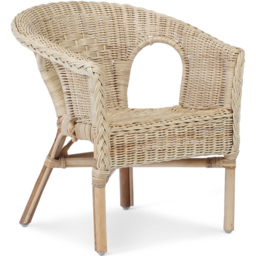 Desser Natural Wicker Kids Loom Chair - Size: Single - Cream - Wilko - thumbnail 3