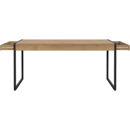 Florence High Rock 4 Seater Dinning Table Matt Black and Riviera Oak - Brown - Furniture to Go - Wilko - thumbnail 6