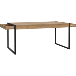 Florence High Rock 4 Seater Dinning Table Matt Black and Riviera Oak - Brown - Furniture to Go - Wilko - thumbnail 5