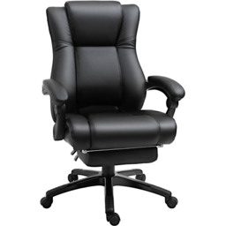 Portland Black PU Leather Swivel Recliner Executive Office Chair - Size: 68 x 68 x 117cm - Wilko - thumbnail 3