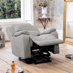 Artemis Home Marldon Light Grey Massage and Heat Electric Recliner Chair - Size: Single - Wilko - thumbnail 4