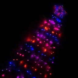 Samuel Alexander Rainbow Shooting Star LED Outdoor Christmas Decoration 300cm - Size: 300 x 30 x 30cm - Multi - Wilko - thumbnail 4