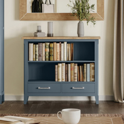 Baumhaus Signature 2 Drawer 2 Shelf Blue Low Bookcase - Wilko - thumbnail 6