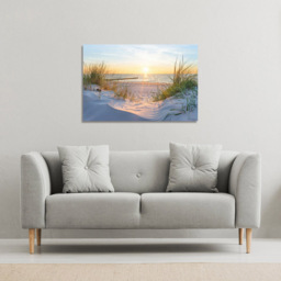 Benjamin Tate Design Print 36 Sunset at the Baltic Sea Beach Canvas 91 x 61cm - Blue - Wilko - thumbnail 3