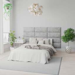 Aspire EasyMount Silver Mirazzi Velvet Upholstered Wall Mounted Headboard Panels 2 Pack - Aspire Beds - Wilko