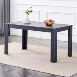 Kosy Koala 6 Seater Dark Grey Wooden Dining Table - Brown - Wilko