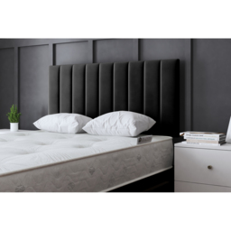 DS Living Amelia Small Single Black Upholstered Panel Divan Bed - Wilko - thumbnail 4