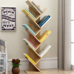 Living and Home 9 Shelf Natural Tree Shaped Bookshelf - Brown - Wilko