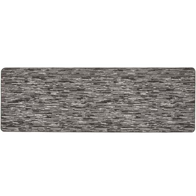 My Mat Charcoal Broken Stripe Stain Resistant Runner 67 x 200cm - Size: 67 x 200 x 2cm - grey - Wilko - image 1