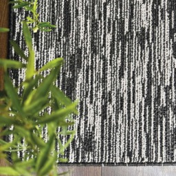 My Mat Charcoal Broken Stripe Stain Resistant Runner 67 x 200cm - Size: 67 x 200 x 2cm - grey - Wilko - thumbnail 6