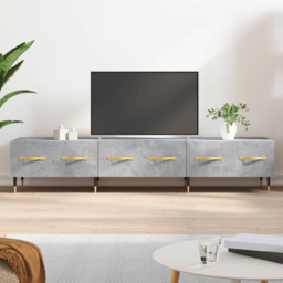 vidaXL 3 Drawer Concrete Grey TV Cabinet - Size: 30 x 150 x 36cm - Wilko