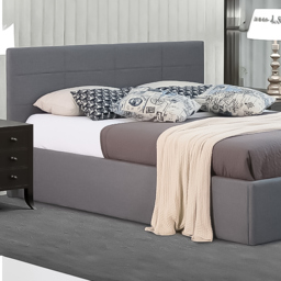 Brooklyn Double Grey Fabric Gas Lift Ottoman Bed - Wilko - thumbnail 3