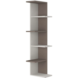 Decortie Saso White and Mocha Grey 5 Tier Medium Corner Display Unit - Multi - Wilko - thumbnail 3