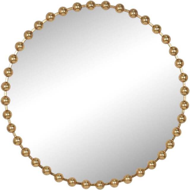 Gold Circular Beaded Mirror 80cm - The Port. Co Gallery - Wilko - image 1