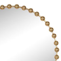 Gold Circular Beaded Mirror 80cm - The Port. Co Gallery - Wilko - thumbnail 4