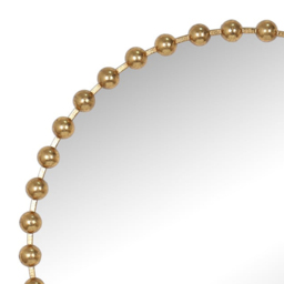 Gold Circular Beaded Mirror 80cm - The Port. Co Gallery - Wilko - thumbnail 3