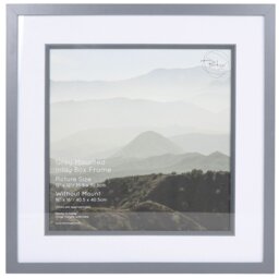 The Port. Co Gallery Grey Mounted Inlay Box Photo Frame 12 x 12 inch - Wilko