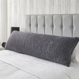 Downland Huggleland Double Grey Fleece Bolster Pillow - Size: Single - Wilko - thumbnail 3