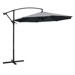Living and Home Beige Round Crank Parasol 3m - Grey - Wilko - thumbnail 5