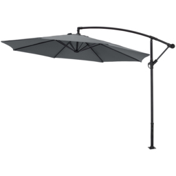 Living and Home Beige Round Crank Parasol 3m - Grey - Wilko - thumbnail 6