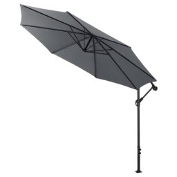 Living and Home Beige Round Crank Parasol 3m - Grey - Wilko - thumbnail 4