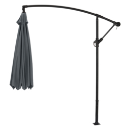 Living and Home Beige Round Crank Parasol 3m - Grey - Wilko - thumbnail 7