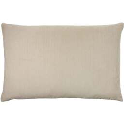 furn. Contra Natural Velvet Cushion - Size: 60 x 40cm - Cream - Wilko