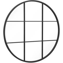 The Circulus Black Window Wall Mirror 100 x 100cm - MirrorOutlet - Wilko - thumbnail 4