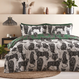 furn. Wildcat King Size Jungle Green Duvet Set - Wilko - thumbnail 5