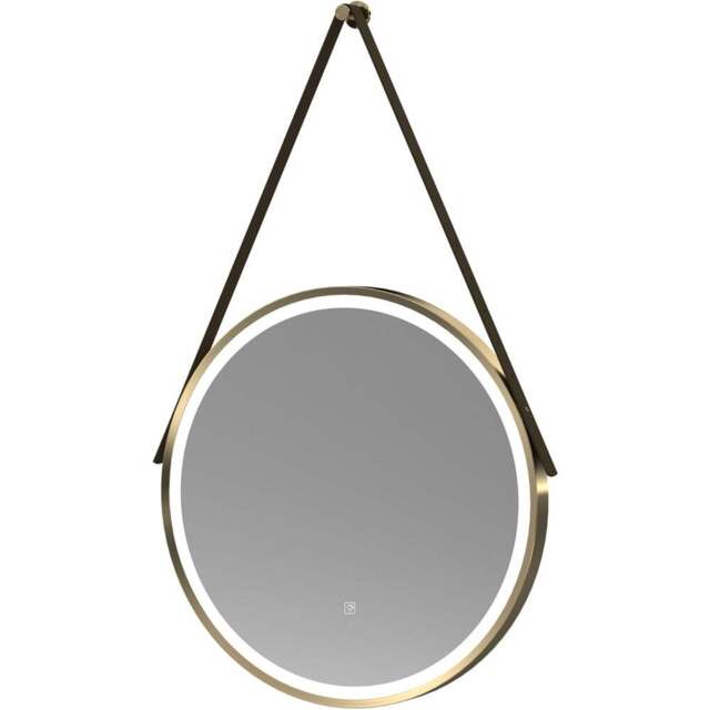 nuie Brushed Brass Round Illuminated Mirror 600mm - Size: 600 x 600 x 40mm - Wilko - image 1