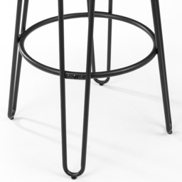 Julian Bowen Dalston Oak Round Bar Stool Set of 2 - Mocha Elm/Black - Wilko - thumbnail 6