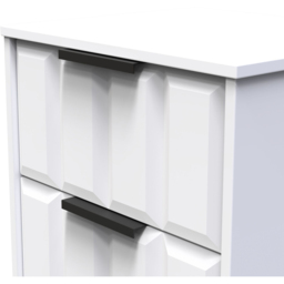 Crowndale New York 2 Drawer Matt White Bedside Table Ready Assembled - Wilko - thumbnail 6