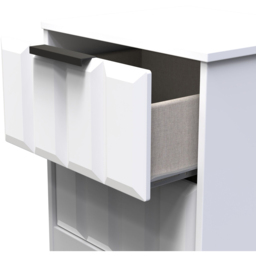 Crowndale New York 2 Drawer Matt White Bedside Table Ready Assembled - Wilko - thumbnail 7