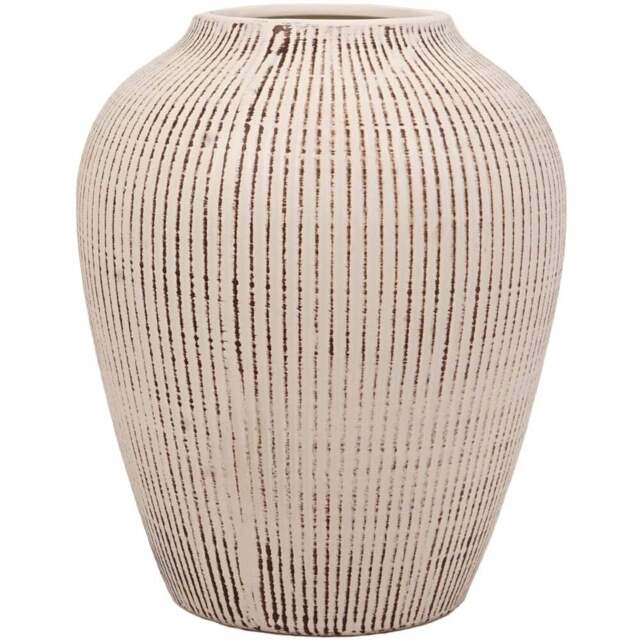 Ava White Textured Vase - Size: 20.3 x 25 x 20.3 - Wilko - image 1