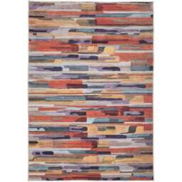 Kukoon Abstract Soft Chenille Multicolour Washable Rug 160 x 230cm - Wilko