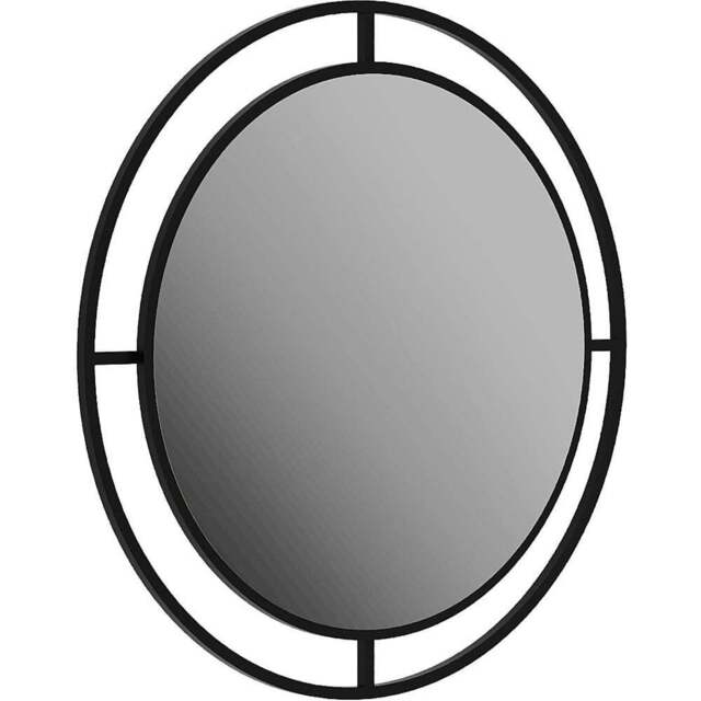 Decortie Bubble Black Frame Modern Design Mirror 57cm - Size: 57.0  x 57.0  x 2.0 cm - Wilko - image 1
