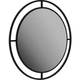 Decortie Bubble Black Frame Modern Design Mirror 57cm - Size: 57.0  x 57.0  x 2.0 cm - Wilko - thumbnail 1