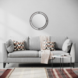 Decortie Bubble Black Frame Modern Design Mirror 57cm - Size: 57.0  x 57.0  x 2.0 cm - Wilko - thumbnail 4
