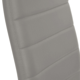 Living and Home Set of 4 Grey Faux Leather Dining Chair - Wilko - thumbnail 5