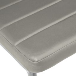 Living and Home Set of 4 Grey Faux Leather Dining Chair - Wilko - thumbnail 6