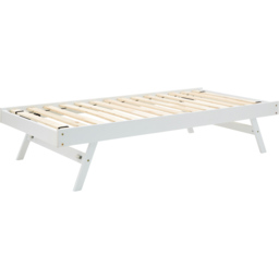 GFW Madrid White Wooden Trundle Day Bed - Size: Single - Wilko - thumbnail 6